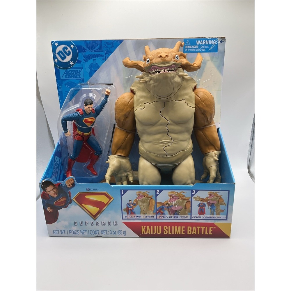 DC Comics Superman 6" Action Figure Superman Vs. 12" Kaiju Slime Showdown Battle